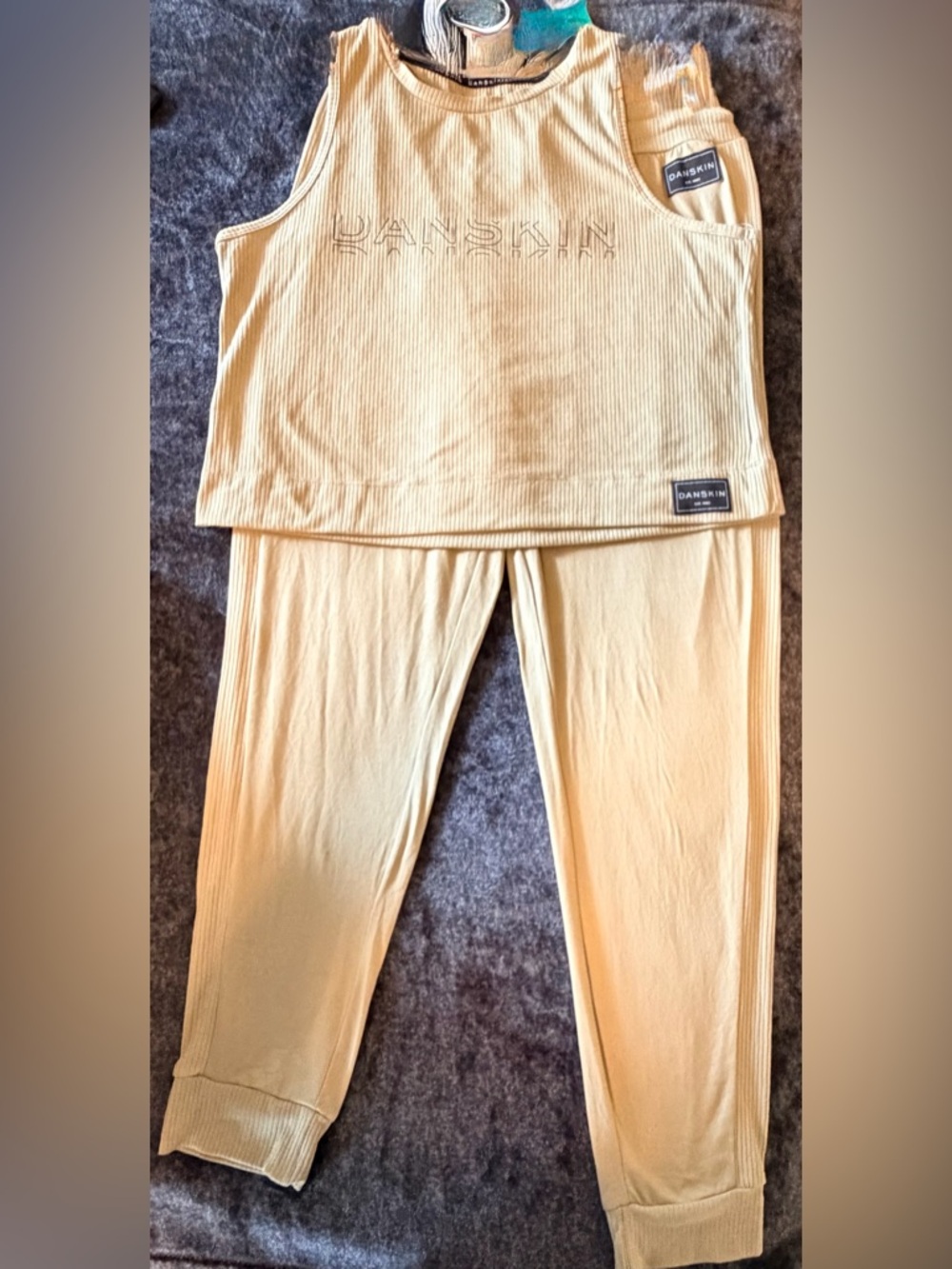 Danskin Misses Ribbed Tank & Jogger Loungewear
